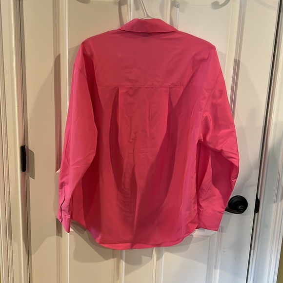 Oversized hot pink button down - NEW - Picture 2 of 2